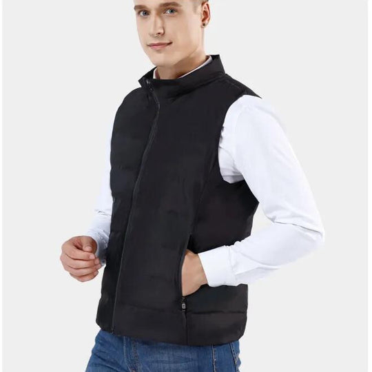 Electric heated puffer vest jacket unisex winter battery powered