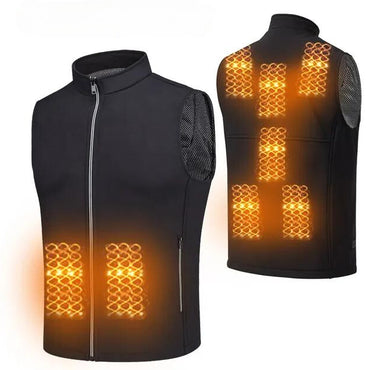 Electric heated vest battery powered outdoor hiking sking biking unisex