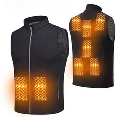 Electric heated vest battery powered outdoor hiking sking biking unisex