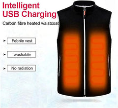 Electric heated vest battery powered outdoor hiking sking biking unisex