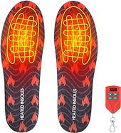 Rechargeable Heated Insoles USB with Wireless Remote Control Adjustable Temperature Shoe Soles for Camping Hunting Hiking Skiing