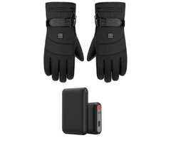 Men Heated Gloves USB Rechargeable,Winter Thermal Gloves With Heating ,Motorcycle Touchscreen Electric Heating Gloves,Ski Gloves