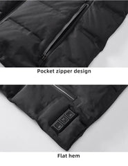 Electric heated puffer vest jacket unisex winter battery powered