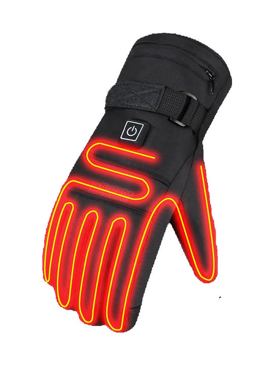 Heated rechargeable ski gloves