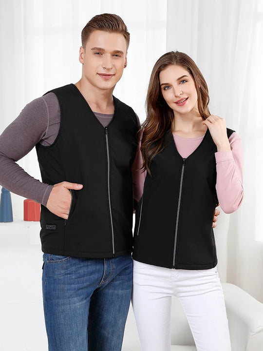 Electric heated stylish sleaveles vest jacket outdoor hunting hiking biking skiing cold weather